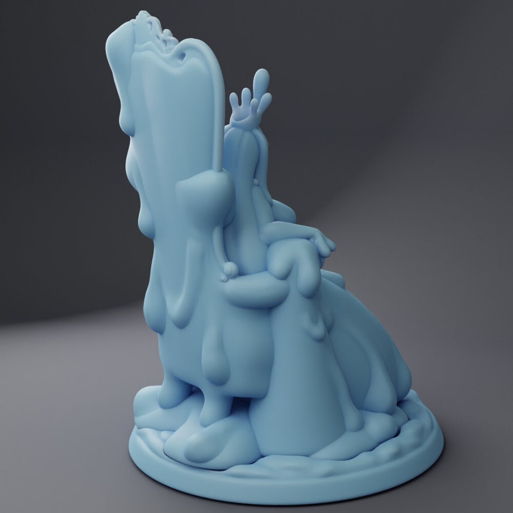Slime Queen - Twin Goddess Miniatures - D&D - TTRPG - 32mm/75mm Miniature - Pathfinder - Unpainted - Throne