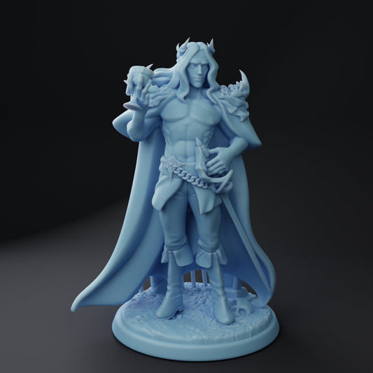 Alustrahd - Twin Goddess Miniatures - D&D - TTRPG - 32mm Mini - Pathfinder - Unpainted - Strahd - Ravenloft - Castlevania - Strahdsylvania