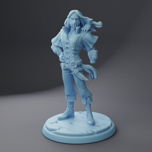 Grimzod - Space Pirate - Twin Goddess Miniatures - D&D - TTRPG - 32mm/75mm Miniature - Pathfinder - Unpainted -