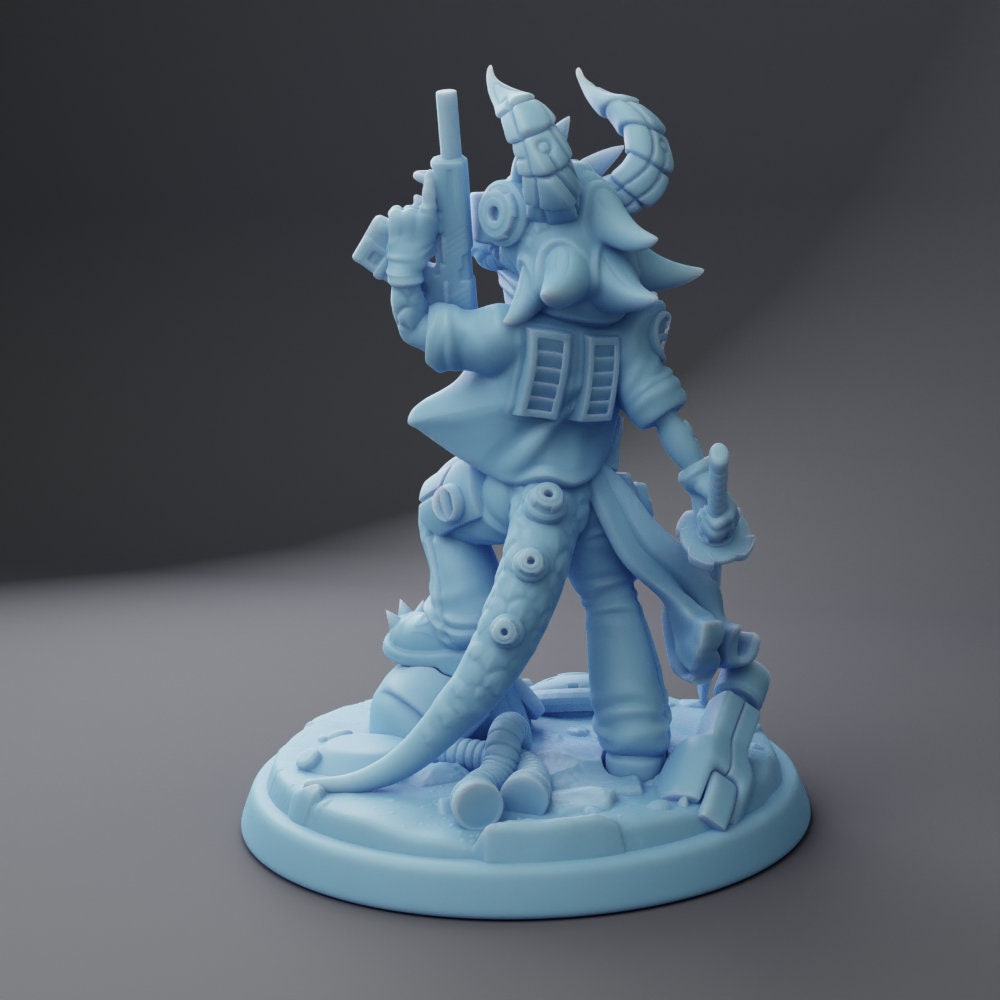 Cyberpunk Kobold - Cybold - Twin Goddess Miniatures - D&D - TTRPG - 32mm/75mm Miniature - Pathfinder - Unpainted