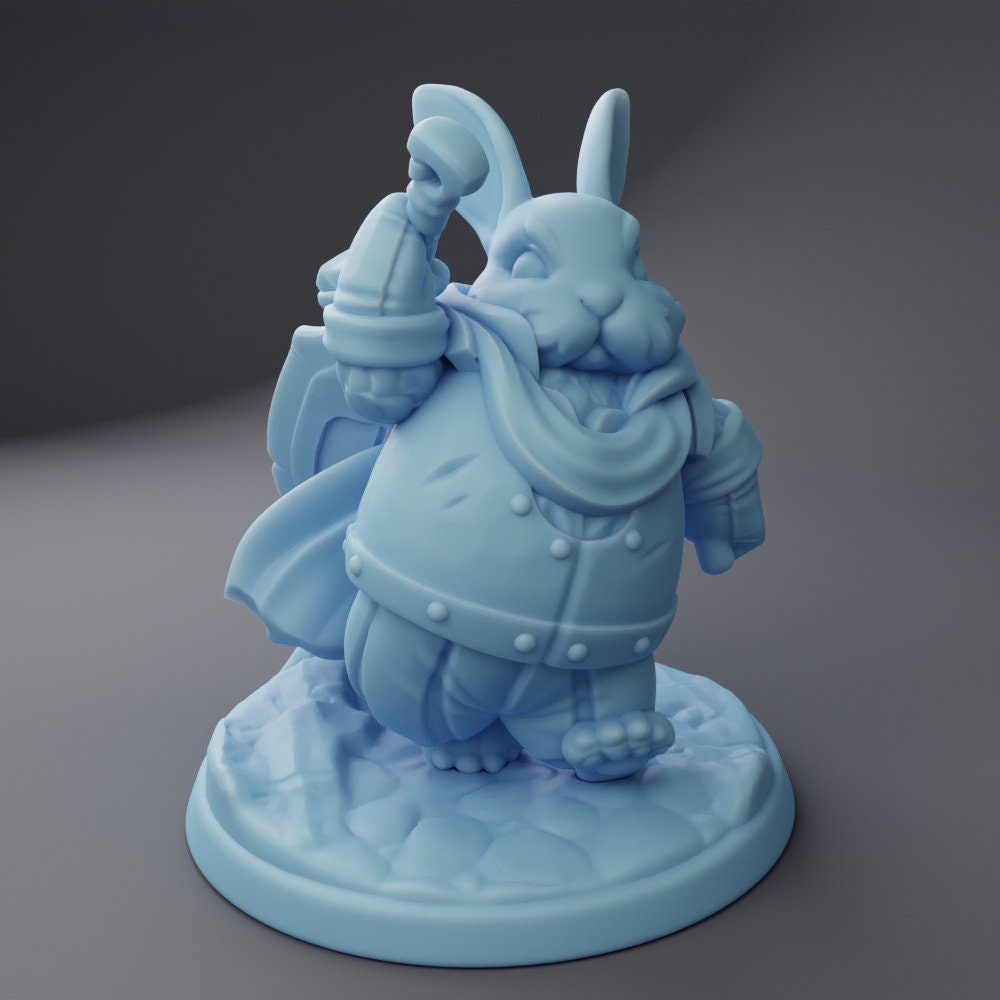 Beastfolk Warrior - Twin Goddess Miniatures - D&D - TTRPG - 32mm - Hamster - Corgi - Beaver - Cat - Rabbit