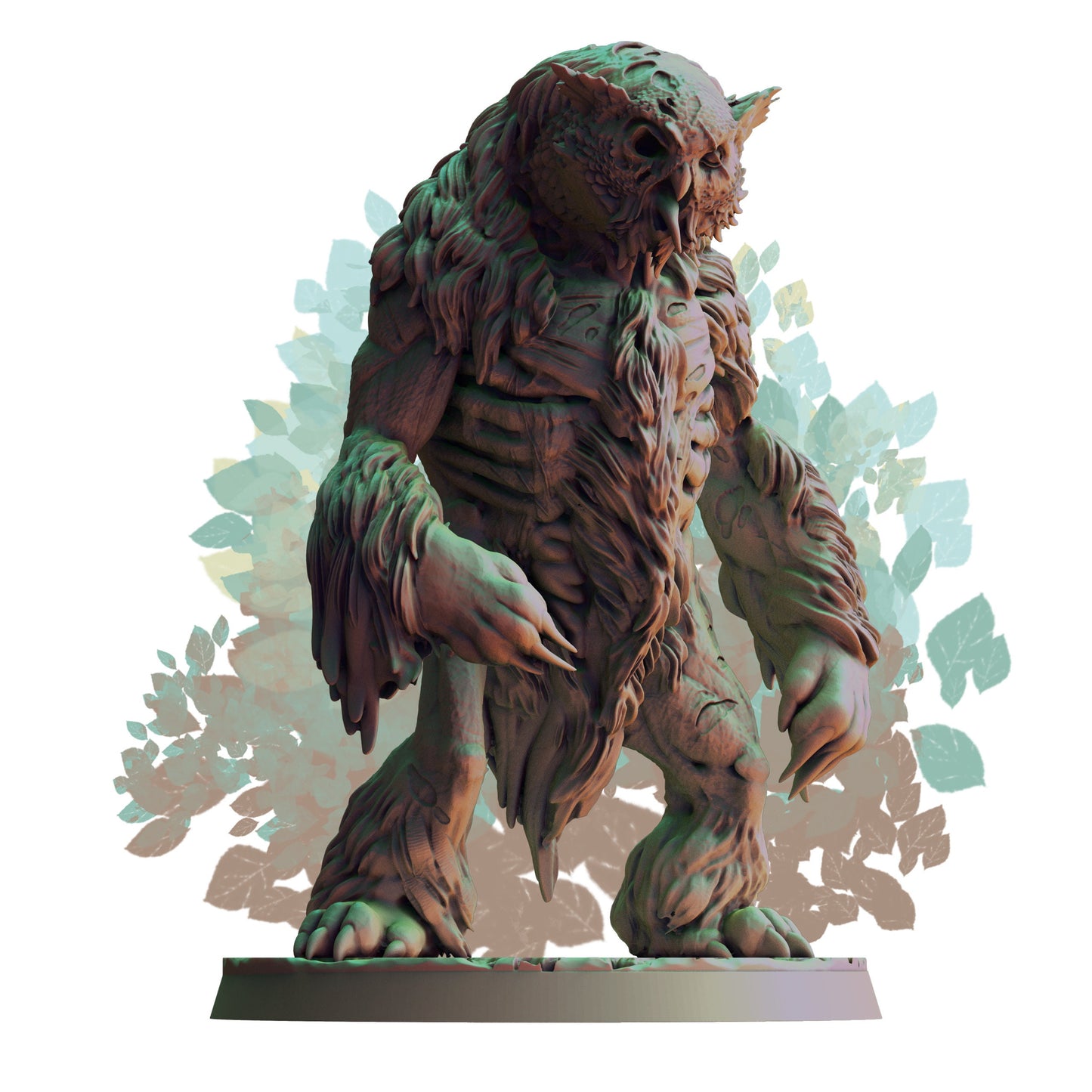 Owlbeast Zombie OwlBear - D&D - TTRPG - 28mm Miniature - Pathfinder - Unpainted - Print My Minis