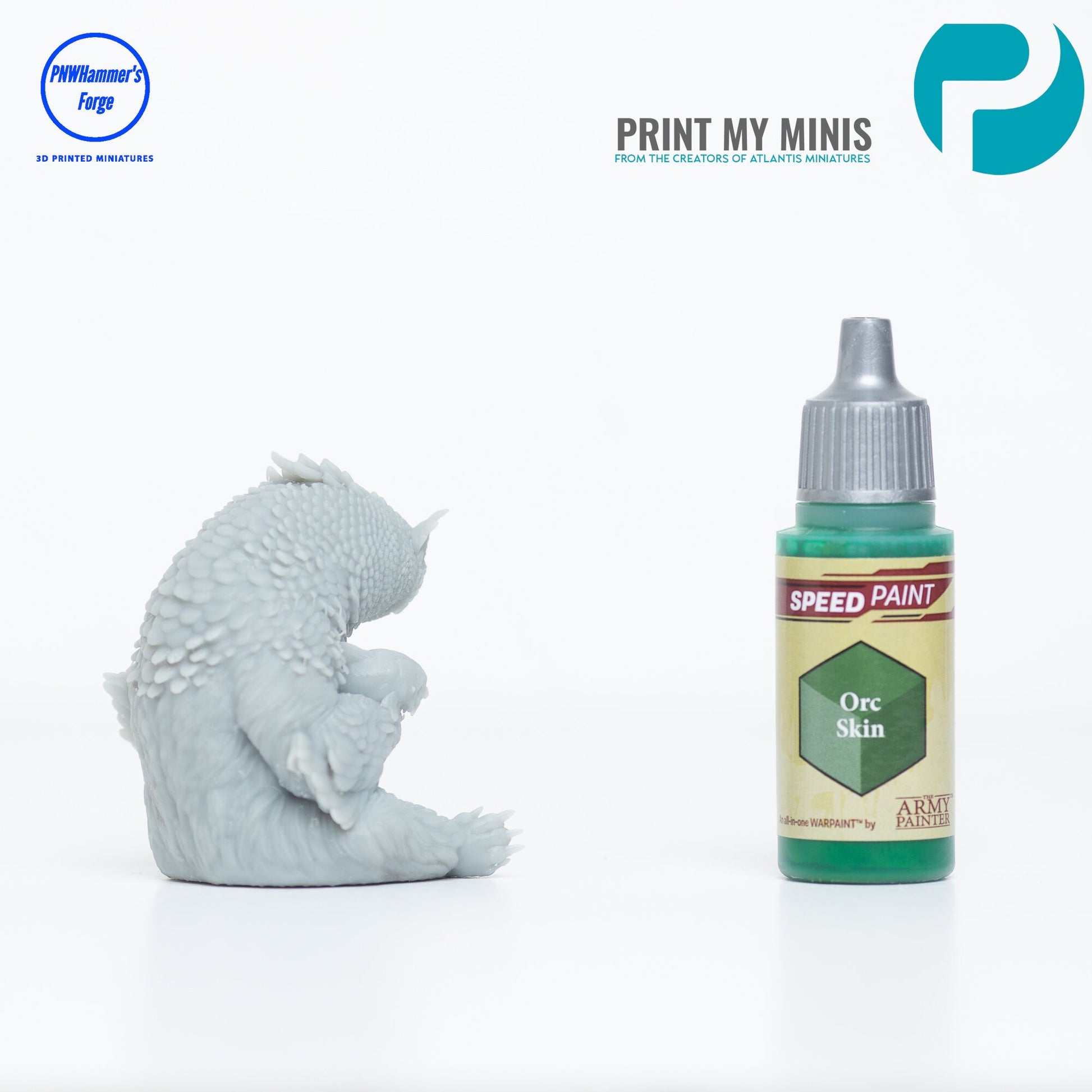 Owlbeast Sitting and Eating Fish - OwlBear - D&D - TTRPG - 28mm Miniature - Pathfinder - Unpainted - Print My Minis
