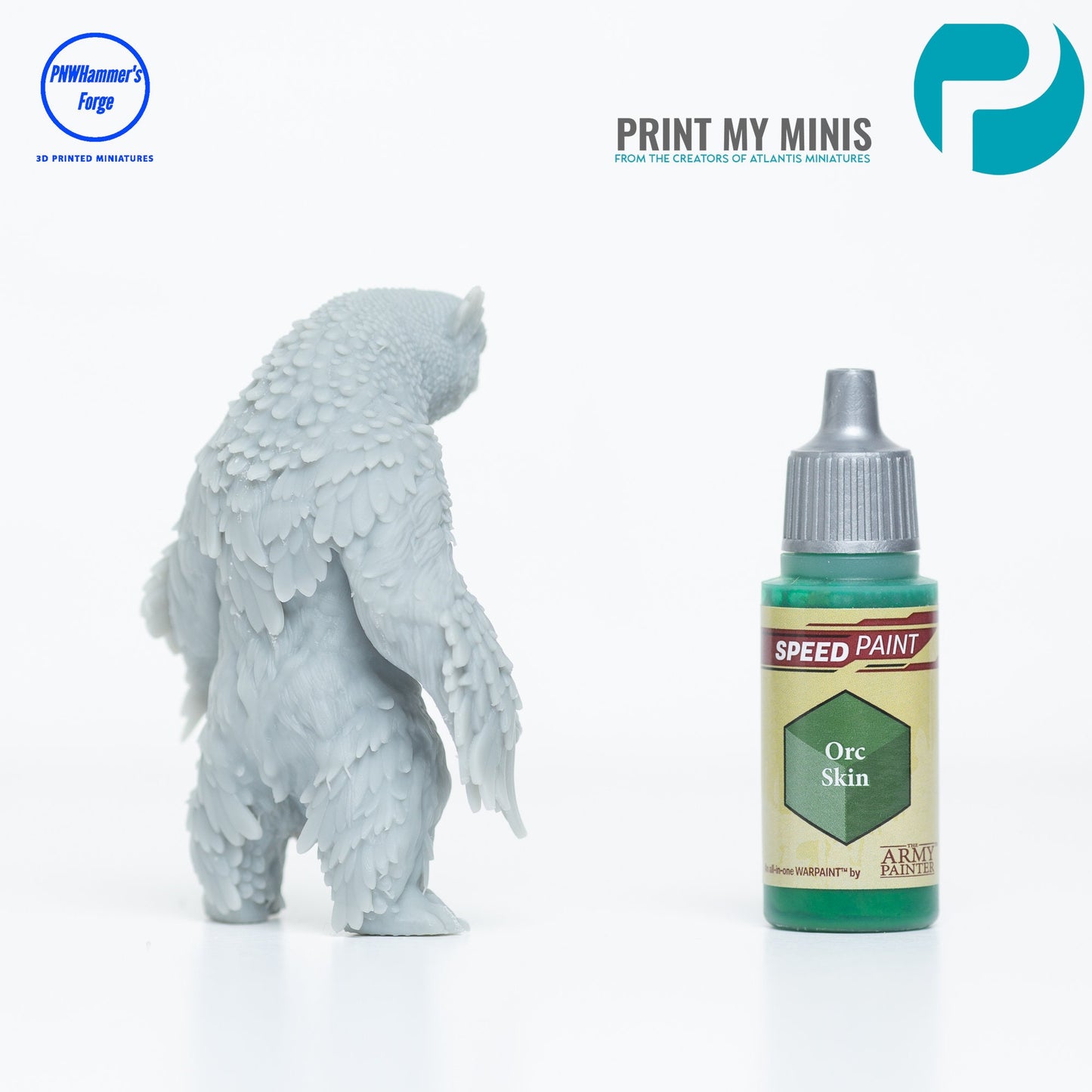 Owlbeast Standing OwlBear - D&D - TTRPG - 28mm Miniature - Pathfinder - Unpainted - Print My Minis