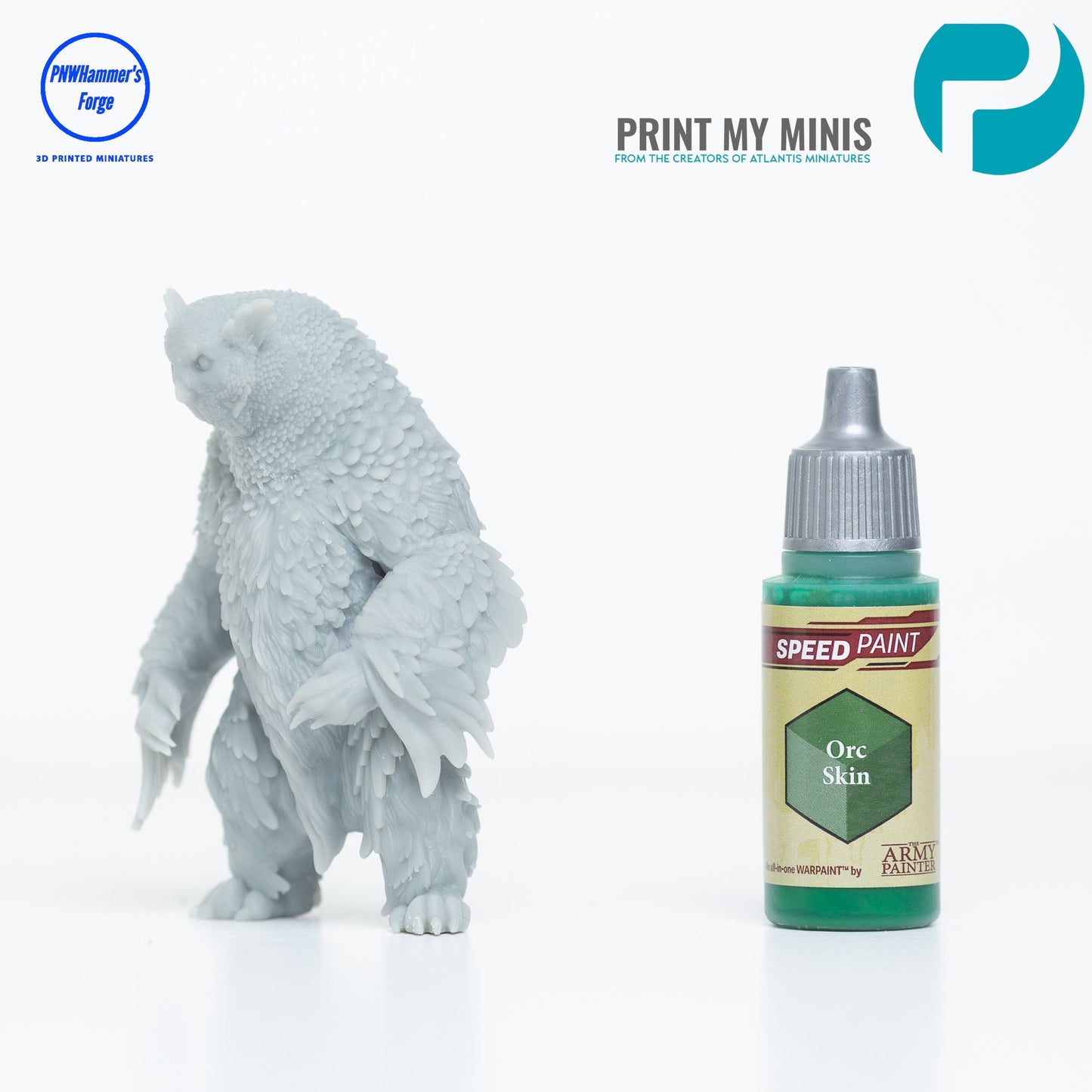 Owlbeast Standing OwlBear - D&D - TTRPG - 28mm Miniature - Pathfinder - Unpainted - Print My Minis