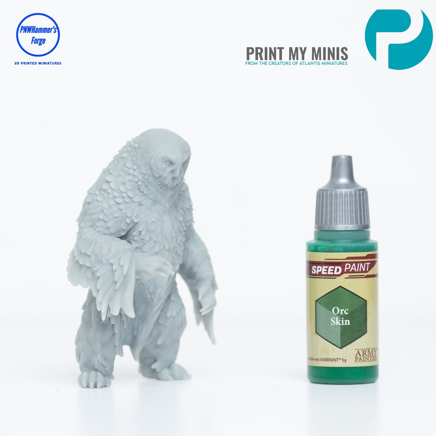 Owlbeast Standing OwlBear - D&D - TTRPG - 28mm Miniature - Pathfinder - Unpainted - Print My Minis