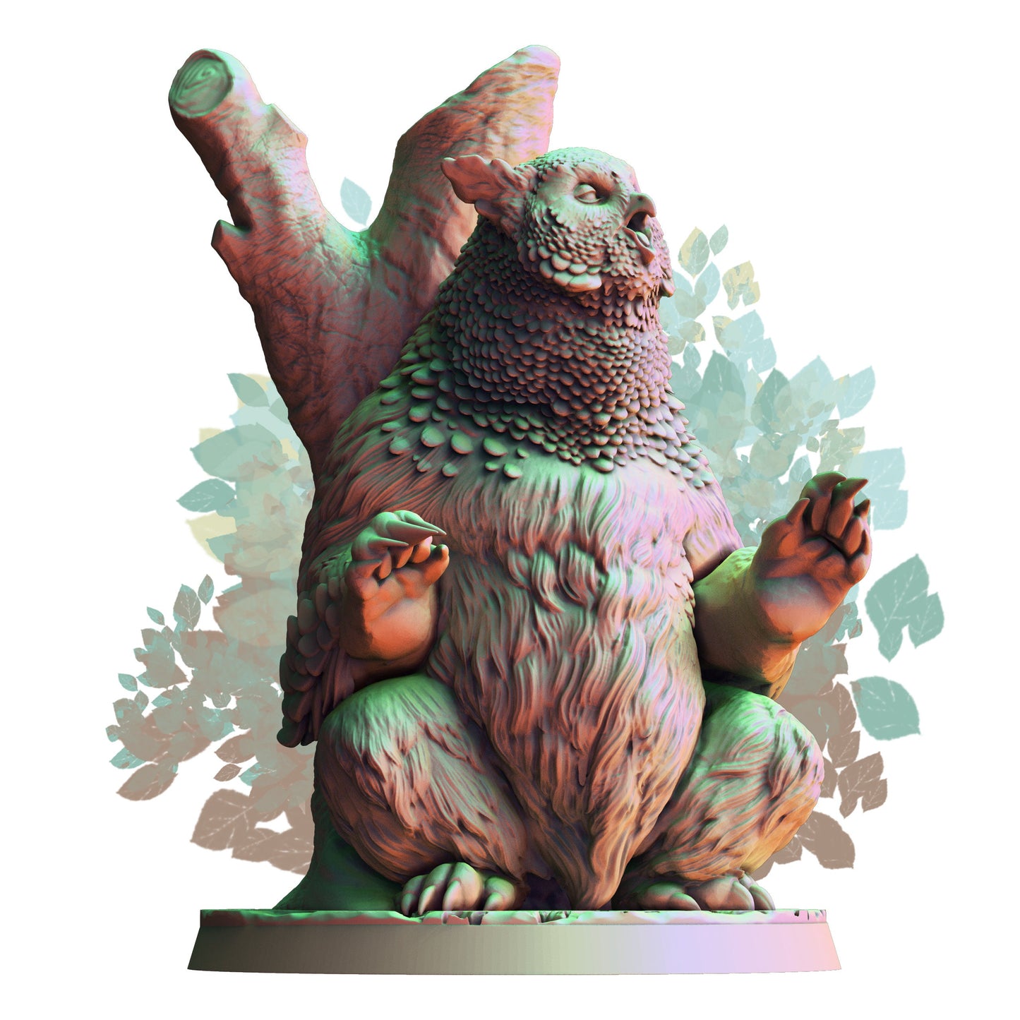 Owlbeast - Owl Bear - D&D - TTRPG - 28mm Miniature - Pathfinder - Unpainted - Print My Minis