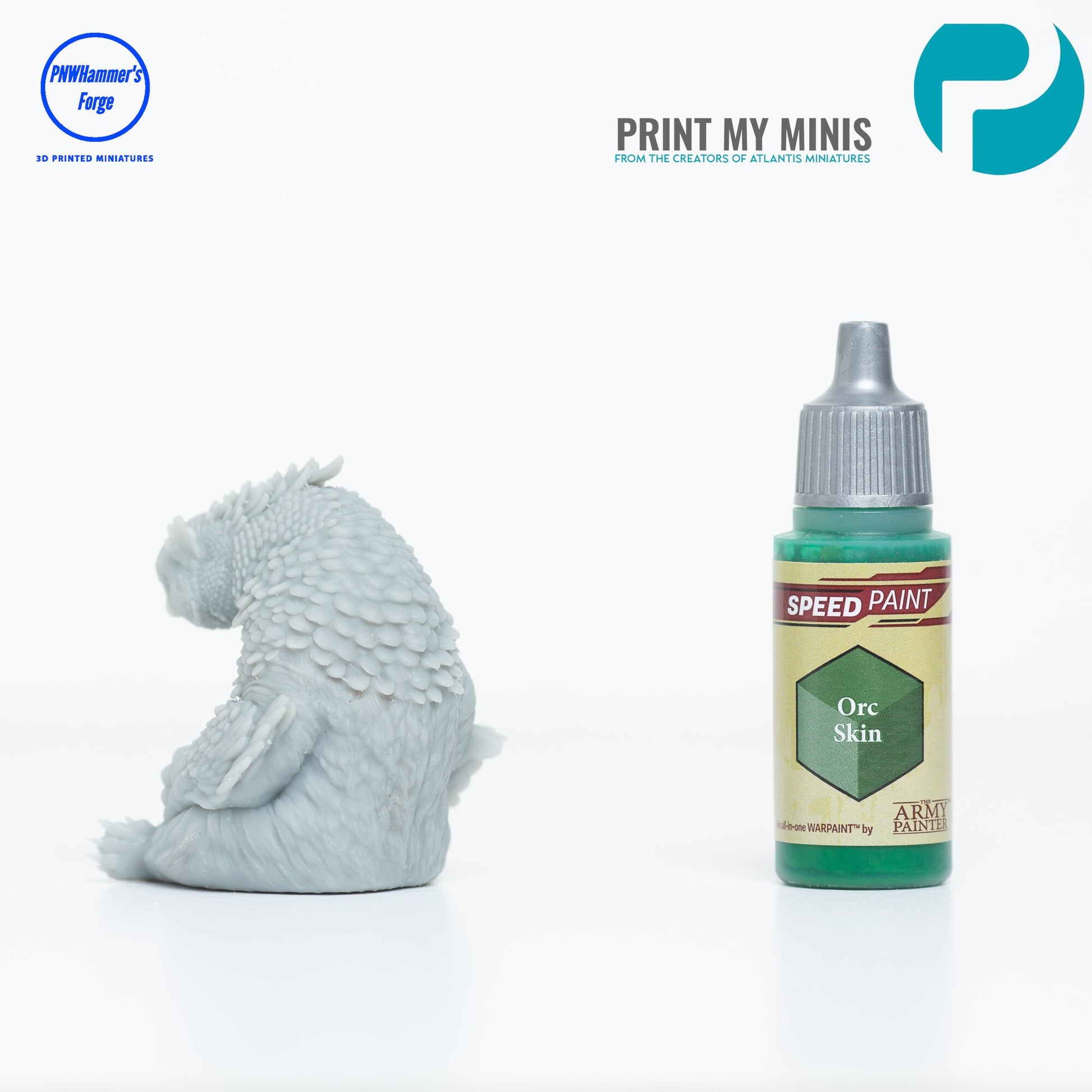 Owlbeast Sitting and Eating Fish - OwlBear - D&D - TTRPG - 28mm Miniature - Pathfinder - Unpainted - Print My Minis