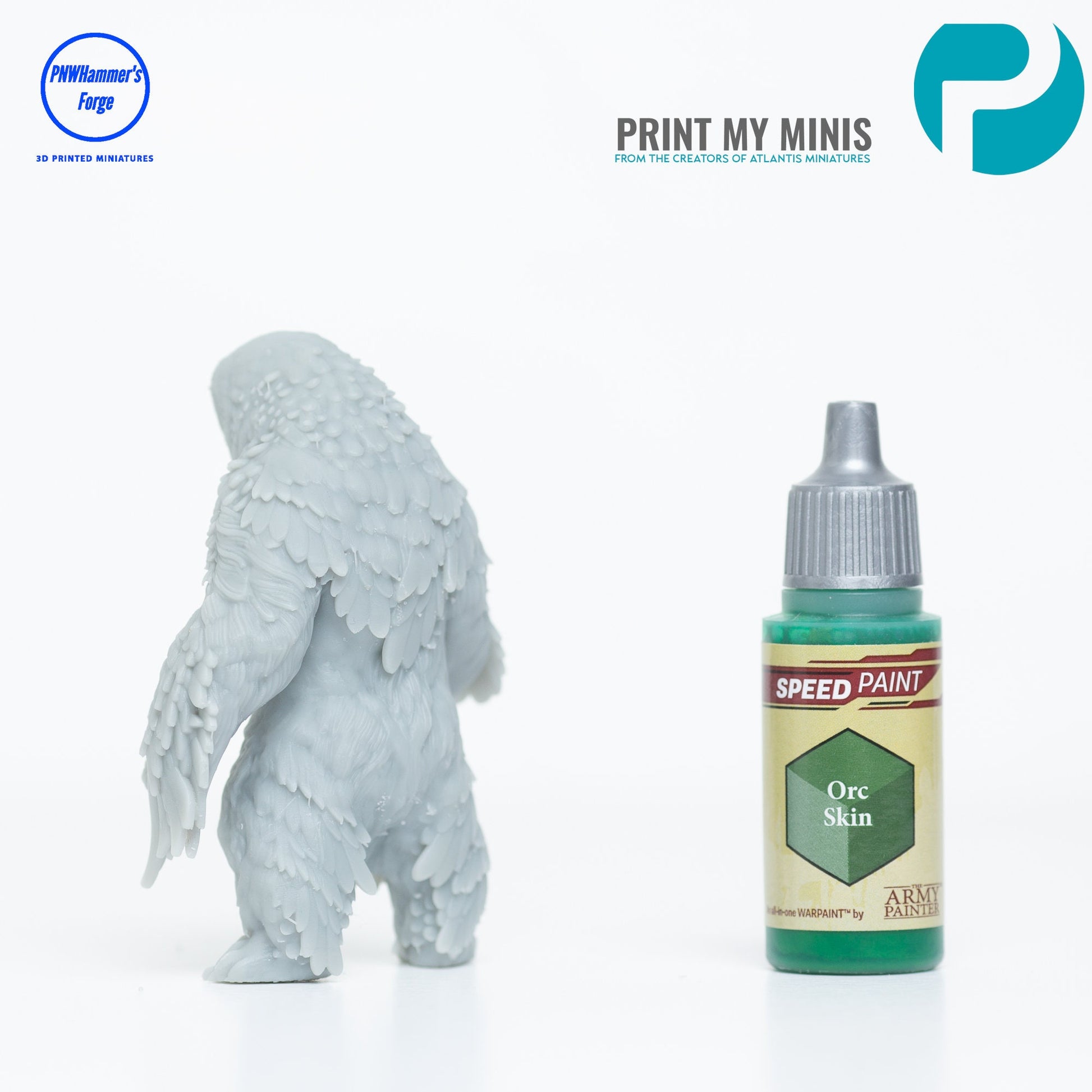 Owlbeast Standing OwlBear - D&D - TTRPG - 28mm Miniature - Pathfinder - Unpainted - Print My Minis