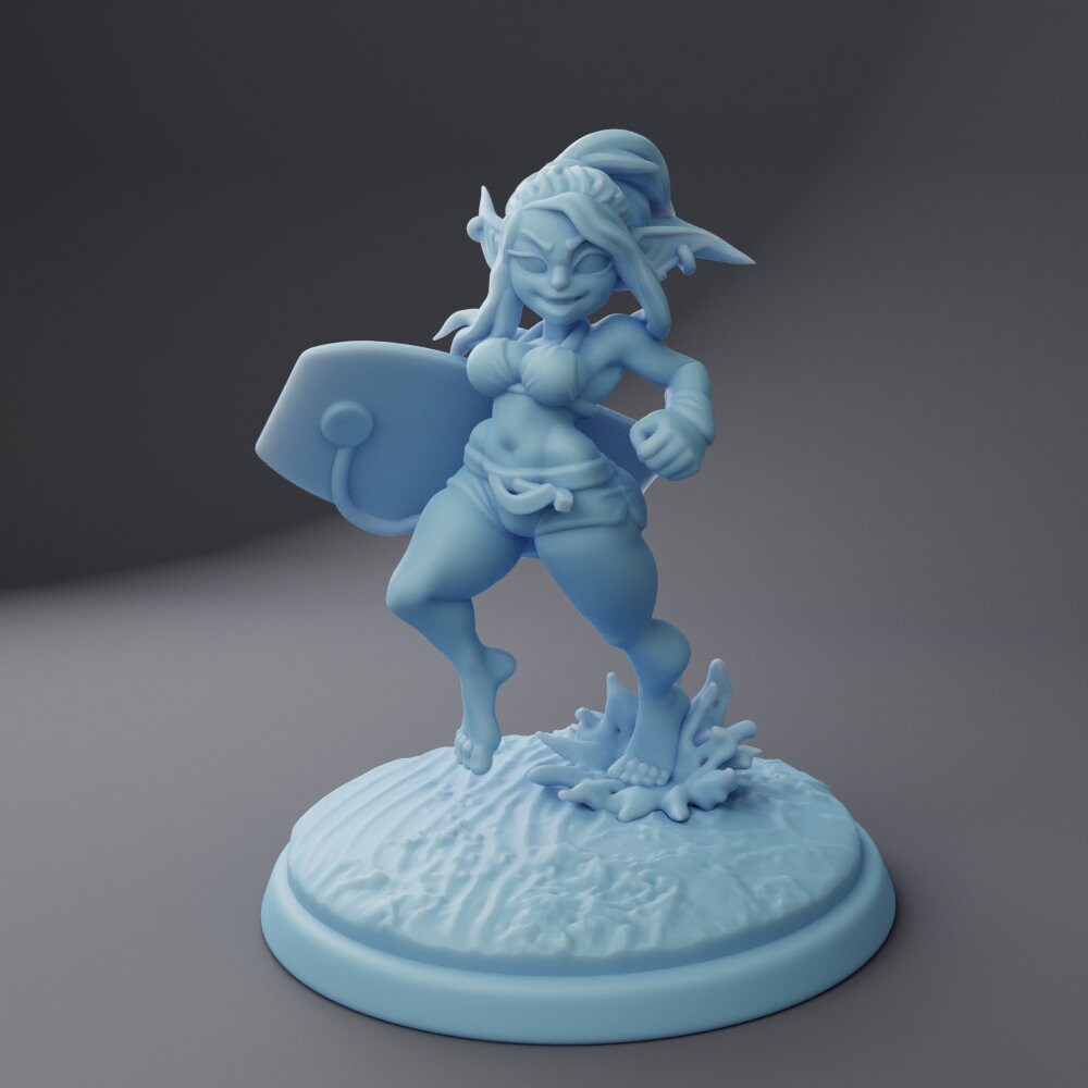 Beach Party Miniatures for TTRPG go to the Beach - Twin Goddess Miniatures - D&D - TTRPG - 32mm/75mm Miniature - Pathfinder - Unpainted - 5E